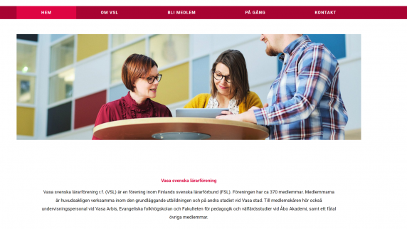 Skärmklipp VSL webbsida